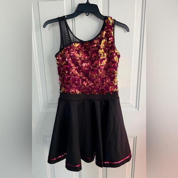 WEISSMAN Dance Costume, Women’s Dress Sequin Skater, SIZE Adult Medium - Picture 6 of 12